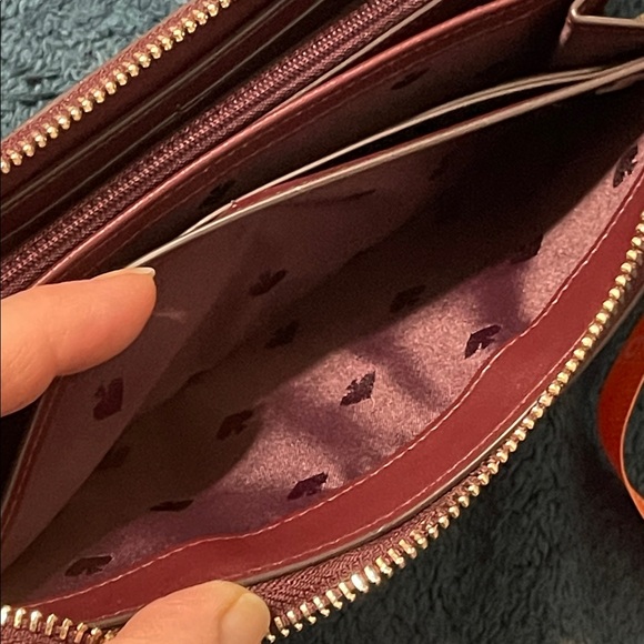 Kate Spade Purple burgundy Floral Wallet - Picture 9 of 13